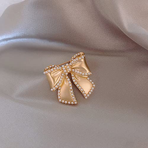 Aslike Bow Brooch Elegant Unique Vintage Design Pearl Bridal Pins For Women Wedding Banquet Anniversary Brooch #TOP6