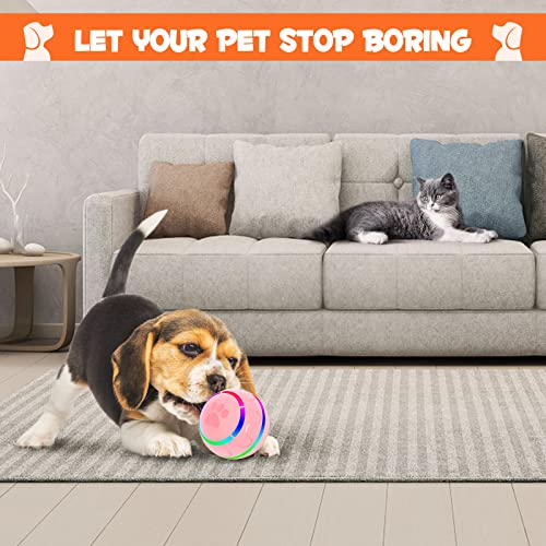 Ifurffy Peppy Pet Ball For Dogs, Interactive Dog Toy Durable Automatic Rolling Ball With Led Flash Lights For Small Meduium Large Dogs Breed, Wicked Ball With Motion Activat Bpa-Free Usb Rechargeable #TOP3
