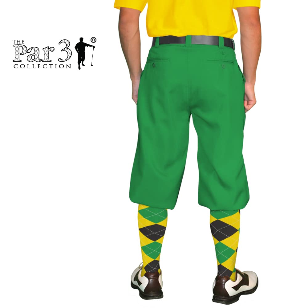 Golf Knickers Lime Microfiber (Plus Fours) for Men - 36