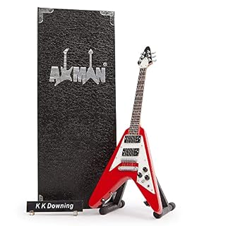 K K K Downing – Réplique de guitare miniature – Cadeaux musicaux – Ornement fait à la main – Comprend une boîte de… - Les Beatles, Paul McCartney, John Lennon, RIngo Starr, George Harrison