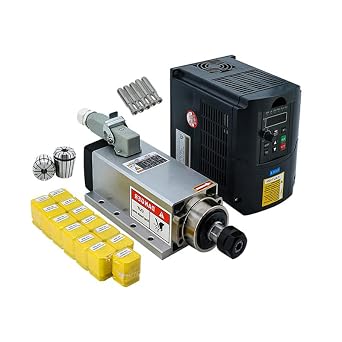 110V Spindle Motor Kit,2.2Kw Spindle Motor 24000Rpm 400Hz ,VFD Variable Frequency Drive ,13 pcs ER20 Collets 1-13mm for CNC Router Engraving Milling Machine
