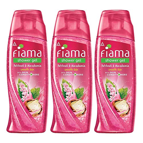 Image of Fiama Body Wash Shower Gel Patchouli & Macadamia, 750ml (250ml Combo Pack of 3), Body Wash for Women and Men, with Skin Conditioners for Smooth Skin, Suitable for All Skin Types