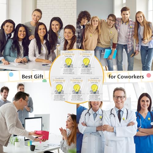 Image of Employee Appreciation Gifts Team Pins for Coworkers Bulk Inspirational Lapel Pin with Thank You Cards Organza Bags Team Appreciation for Back to School Office Staff Coworker
