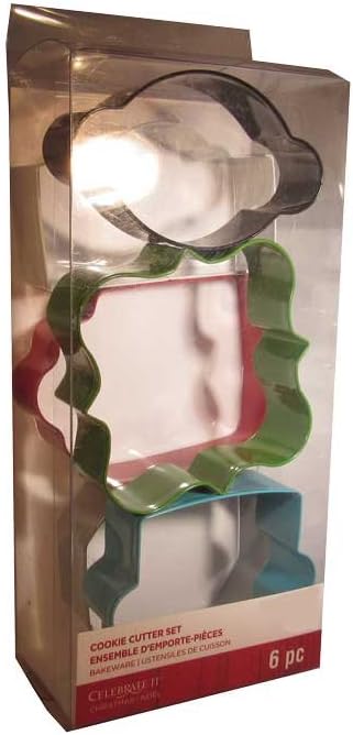 Amazon Com Celebrate It Christmas Noel 6 Piece Cookie Cutter Set Home Kitchen