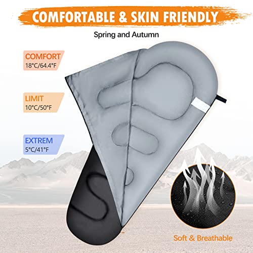 ACTIVE FOREVER Sleeping Bags - 3 Seasons Mummy Sleeping Bag for Adults & Kids, Lightweight with Compact Bag for Camping, Hiking, Backpacking, Travel, Outdoor - Image 6