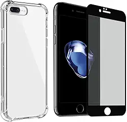 Kit Capa Anti Impacto e Película De Vidro 3D 5D 9D Compatível Para Celular iPhone 7 iPhone 8 e Iphone SE
