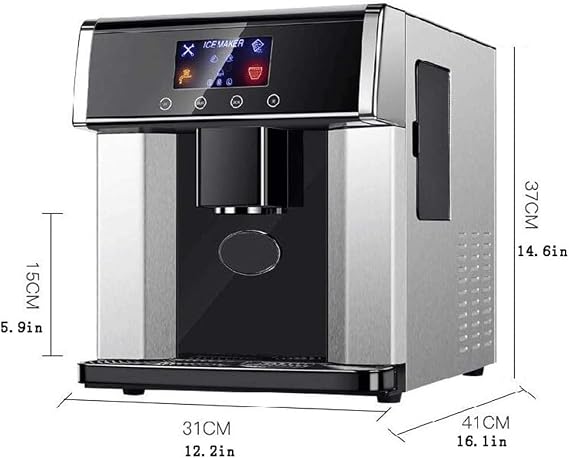 Countertop Ice Maker, 26 lb/24 Hour Ice Maker with LED Display, 3 Types of Bullet Ice Sizes, Clear Ice Maker & Refrigerated Cold Water Dispenser for Home, Kitchen, Office, Party, Camping, RV