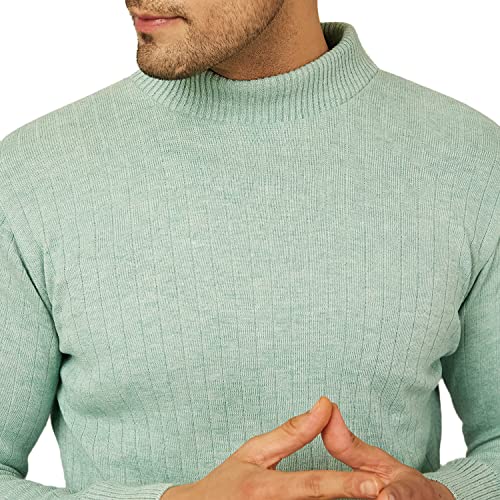 Image of Kvetoo Men High Neck Full Sleeve Winter Woolen Sweater