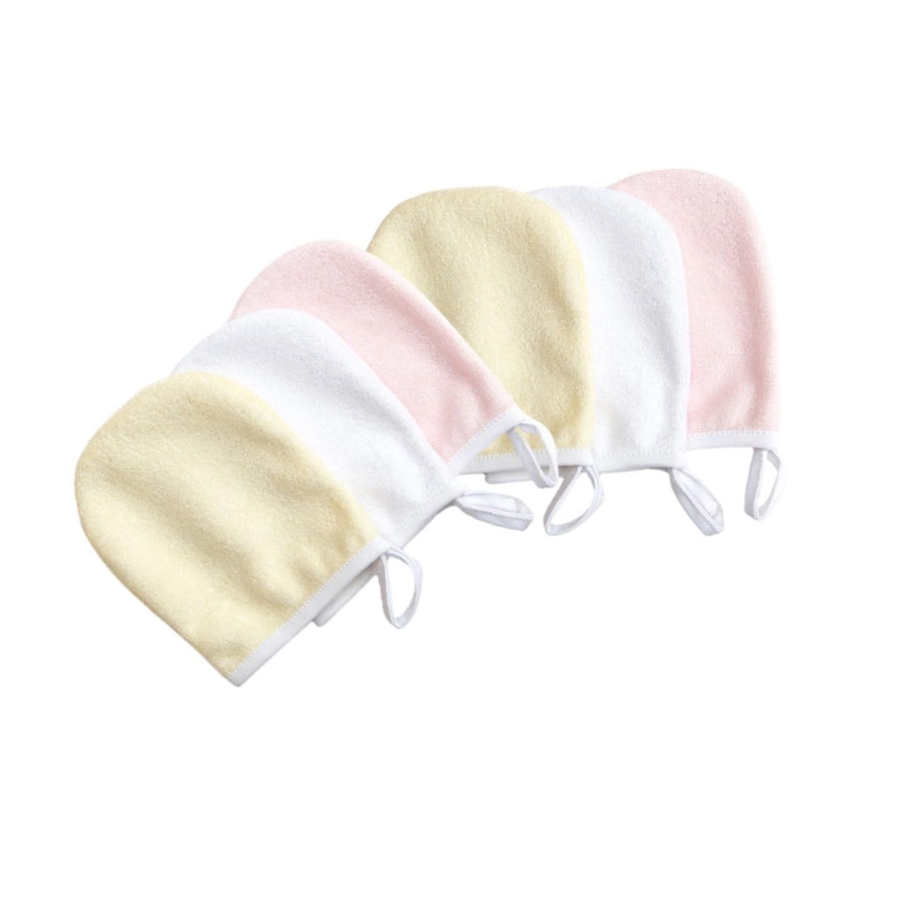 PLAFOPE 6pcs Reusable Microfiber Makeup Pads Facial Cleansing Pads for Gentle Skin Cleaning Random Color