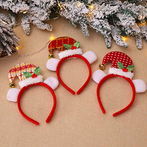 PrestyzOOM 6 peças de tiara de Natal presentes de Natal lindos acessórios de cabelo para decoração d