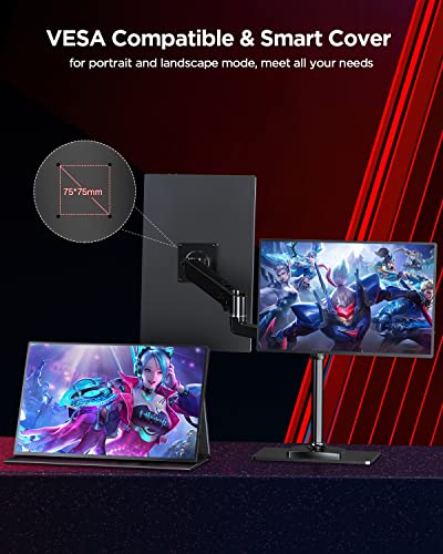 Uperfect 2K 120Hz Portable Gaming Monitor, 16" 2560X1600 Qhd Portable Monitor 500 Nits Hdr Freesync Laptop Monitor W/Vesa & Smart Case Matte Ips Eye Care External Second Screen For Switch, Xbox, Ps5 #TOP4