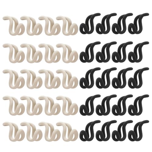 40 Stück Kleiderbügel Verbindungshaken, rutschfeste Samtbeschichtung, Kompliment für Ihre Samtkleiderbügel, Beflockte Kleiderbügel-Verlängerungshaken, Platzsparende Haken