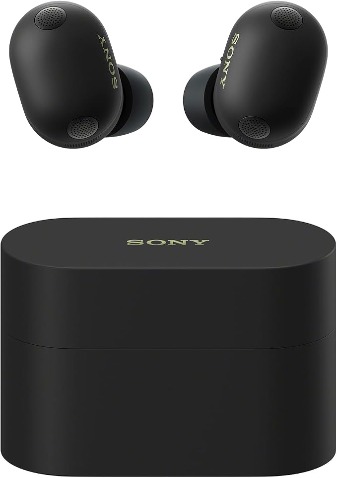 Sony WF-1000XM6 Flagowe bezprzewodowe słuchawki douszne z redukcją szumów, Bluetooth, Hi-Res, krystalicznie czyste rozmowy, 10-pasmowy EQ, do 24 godz. baterii, IPX4, iOS i Android - Czarne