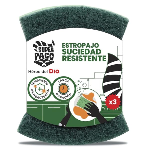 Dia Super Paco Estropajo Suciedad Resistente, 3 Uds