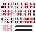 Produktbild Nagelsticker,Nagelaufkleber,Nagelkunst Sticker Selbstklebende Maniküre Sticker Schöne Mode DIY Dekoration 10 Blatt (140pcs) Nagelfolie Nagel Kunst Sticker Nail art Tattoos Nagel Abziehbilder 1