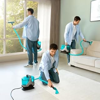 Cecotec Aspirapolvere Lava Tappeti Conga 3000 Carpetclean, 3in1:Spruzza, Pulisce e Aspira, 400W, 2 Serbatoi - Acqua Pulita e Sporca, Spruzzatore D'Acqua, Raggio D'Azione di 6M, Tubo Flessibile Da 1,2m