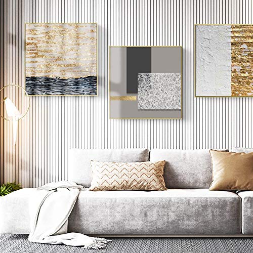 Salon décor photos moderne abstrait or en haute définition sur toile minimaliste chic