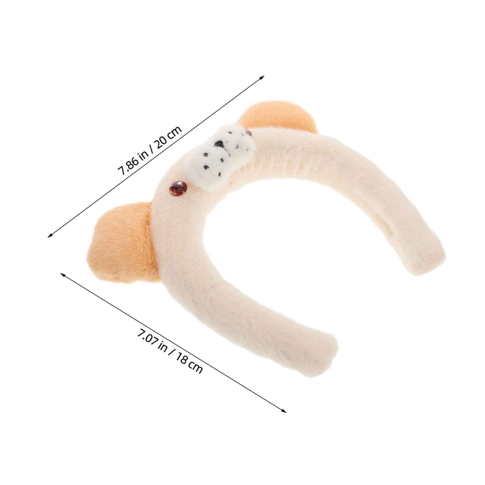 Beaupretty Plush Dog Ear Headband for Women Cute Animal Ear Design Comfortable Hair Accessory for Parties and Festivals Unique Fluffy Dog Ears Headwear Easy to Wear and Secure
