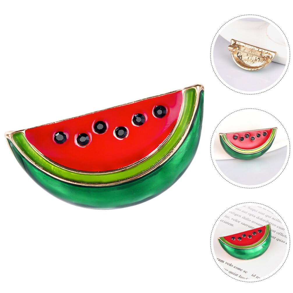 Watermelon Pin Set 3pcs Metal Brooch Decorative Lapel Pins for Women Party Accessory