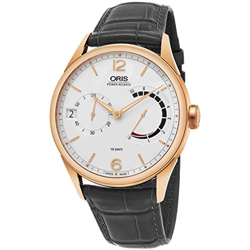 Oris Artelier Calibre 111 10 Days Power Reserve Mens 43Mm Beige Face Oris Watch - Swiss Manual Wind Mechanical 18K Rose Gold Watch 01 111 7700 6061-Set 1 23 78 #TOP23