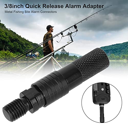 Tsv 4Pcs 3/8 Inch Fishing Quick Release Adapter, Fish Alarm Connector Removable Carp Fishing Rod Pod Bank Sticks, Holder Connector Replacement Accessories For Bite Alarms Fishing Tackle, Black #TOP5