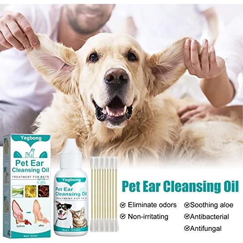 5 Pcs orelha cachorro | Óleo limpeza ouvido para animais estimação | Óleo limpeza suave para cães e