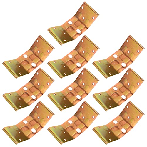 KICHOUSE 10pcs Heavy Duty Corner Bracket Sturdy Iron Corner Brace for Connecting Mending Plate