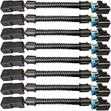 SDYYDS 8PCS LS1 LS6 LT1 EV1 to LQ4 LQ9 4.8 5.3 6.0 Fuel Injector Harness Adapter Pigtails - Plug & Play Delphi Multec Connectors - Compatible with Silverado, Sierra, Escalade, Yukon Denali