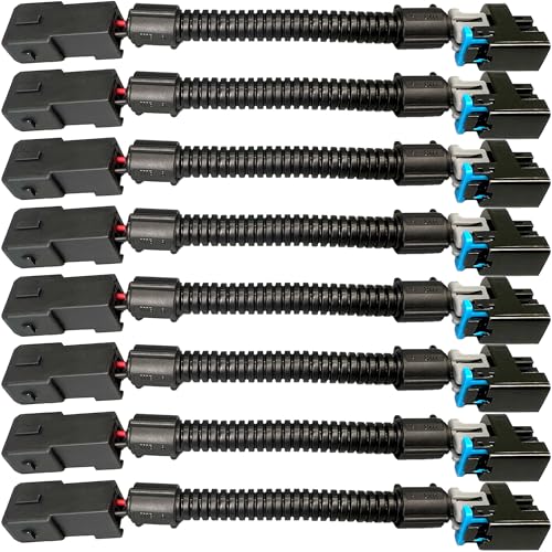 SDYYDS 8PCS LS1 LS6 LT1 EV1 to LQ4 LQ9 4.8 5.3 6.0 Fuel Injector Harness Adapter Pigtails - Plug & Play Delphi Multec Connectors - Compatible with Silverado, Sierra, Escalade, Yukon Denali