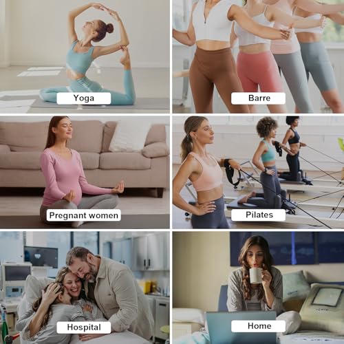 Image of Toes Home Pilates Socks for Women with Non Slip Grippers, Yoga Crew Socks for Barre Hospital Sticky Slipper Socks 4 Pairs