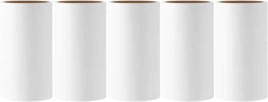 4.5 inch Lint Roller Refills Only for Spotty Jumbo Extra Sticky Adhesive Lint Roller Pet Cat & Dog Removal for Clothes and Furniture, Pack of 5 Refills, 300 Sheets Total