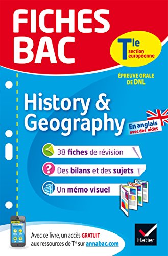 Télécharger Fiches bac History & Geography Tle section européenne : fiches de révision Terminale section europ Livre eBook France