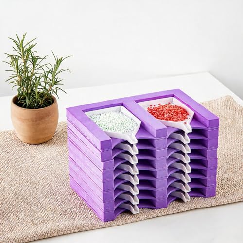 Plateau de peinture diamant : support empilable à double rangée avec 16 compartiments - 3