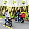 Mukkpet Dual Battery 1500W Peak Motor Electric Bike for Adults,48V 30AH Removable Battery Ebike,120Mlies 28MPH Adults Electric Bike,20 * 3" Fat Tires Ebike,Hydraulic Suspension #2