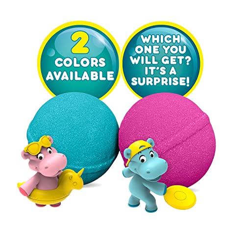 INKEE FUN BEACH | Badekugel Kinder mit Überraschung, Badebombe Kinder mit Hippo Stempel, Mit Mangobutter & Wassermelone-Duft