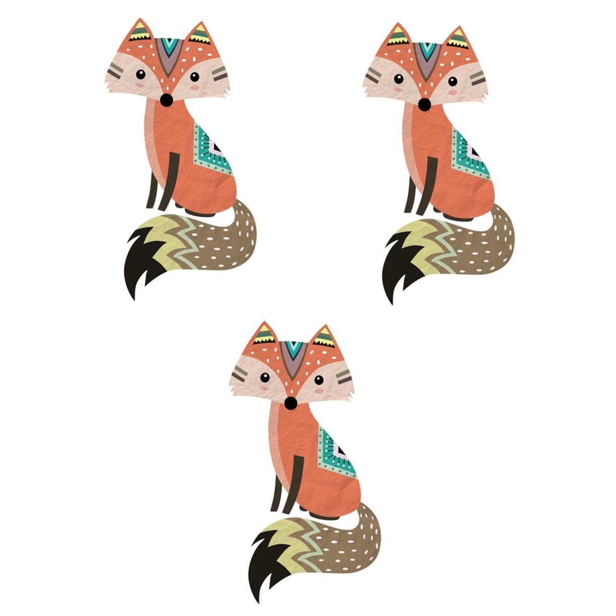 3 Piezas Pegatinas de Adorables Decoración de Paredes Autoadhesivas Material Ecológico Fiestas y Salas de Estar