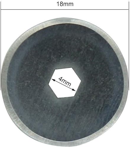 Miniatura 5 de AUTOTOOLHOME Cuchillas de corte rotativas de 0.709 in, paquete de 10 cuchillas rotativas de repuesto, tela de corte, acolchado, álbum de recortes,