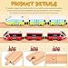 Liliful Pack of 16 Wooden Train Track Expansion Male-Male Female-Female Train Track Compatible with Most Trains Tracks(Straight)