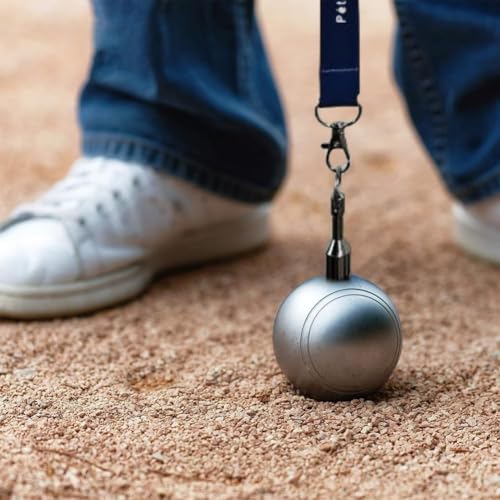 Journdream Ensemble de ramassage de boules de pétanque magnétique avec 3 cochonnets en bois, mesure et boîte en bois, bleu, ramassage magnétique avec corde, amitié de pétanque – vue 5