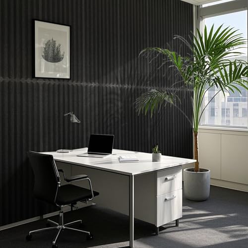 Image of Art3d 10-Pack High-Density Acoustic Panel with Acrylic Tape, Black
