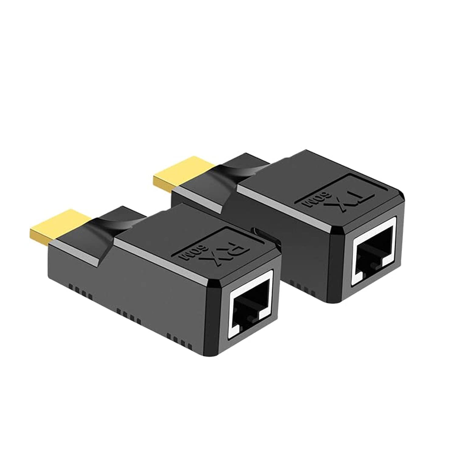 SANCY HDMI to RJ45 Extender 60M, 1080P HDMI Over Ethernet Converter with Type-C Charging for Computers, Laptops, Set-Top Boxes, TVs, Projectors, and More