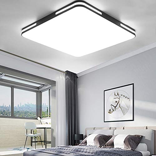 Plafonnier LED carré sans scintillement à 3 couleurs réglables - 4