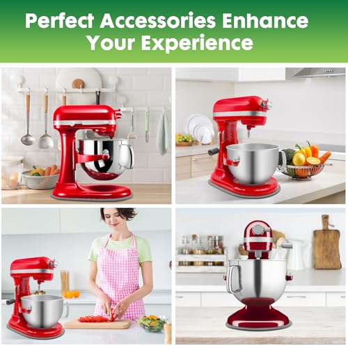Mixer Sliding Mat for Kitchen Aid - Kitchen Counter Appliance Slider Mat Mixer Attachment for Kitchenaid 5-8 Qt Bowl Lift Stand Mixer, Mover Slider Pad Mixer Countertop Accessories, Grey - Thumbnail 6