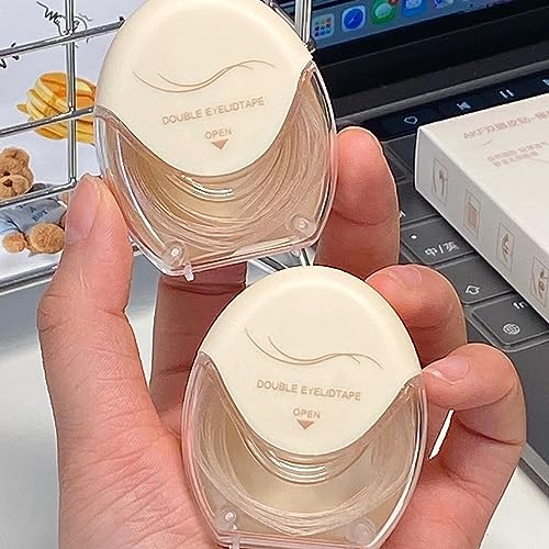 2 Boxs Double Eyelid Tape, Finaugurate Glue-Free Invisible Double Eyelid Sticker(120 Strips/Pack), Invisible Eye-Lifting by Sticked, Waterproof Anti Sagging Double Eyelid Patch (S Crescent)