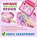 Funtasit Kids Travel Tray All-in-One Carry Bag, Play Table, Storage and Tablet Holder with Detachable Back - Side Pockets - Sturdy, Leakproof, Easy Clean. Pink