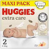 Huggies Extra Care Bebe, Pannolini Taglia 2 (3-6Kg), Ultra assorbente, Design Disney, 24 Pz