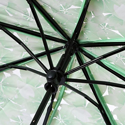 WerFamily Cherry Blossom Transparent Folding Travel Umbrella - Image 3