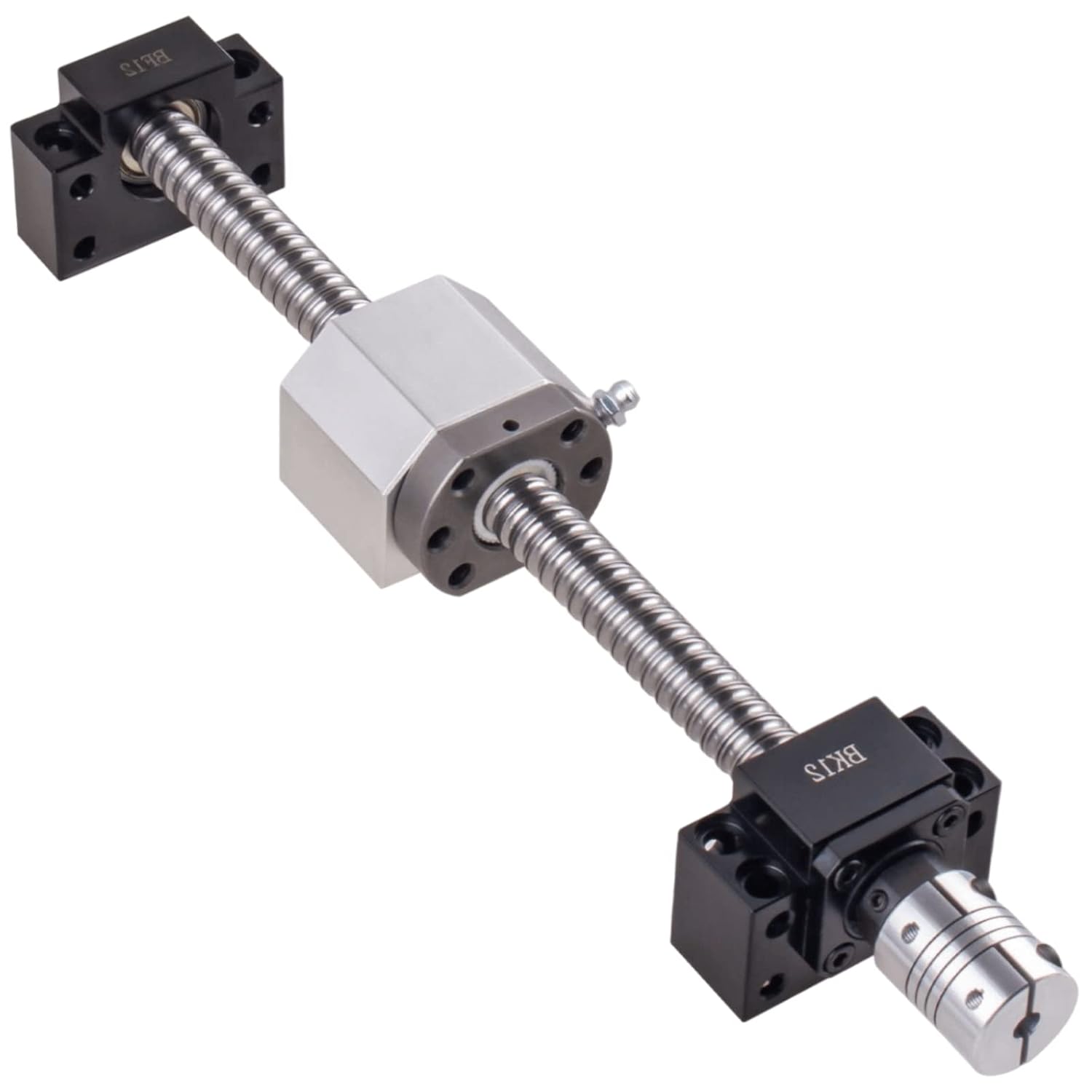 Ball Screw CNC Parts SFU1605 RM1605 16mm 600mm with Metal Deflector Ball Screw nut BK/BF12 End Supports Ball NUT HOUSINGS 1pcs Coupler with end Machining,Length Approx 23.62inch/600mm