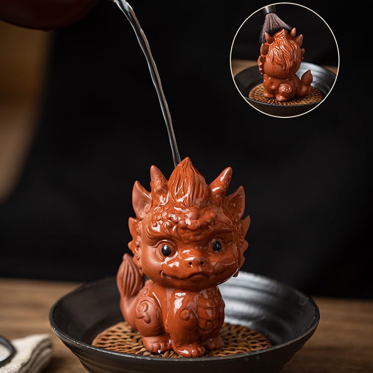 Dragon Tea Pet Céramique Chinoise - Figurine Artisanale Pour Gongfu Cha, Plateau Thé Kung Fu, Décoration Amateurs De Thé