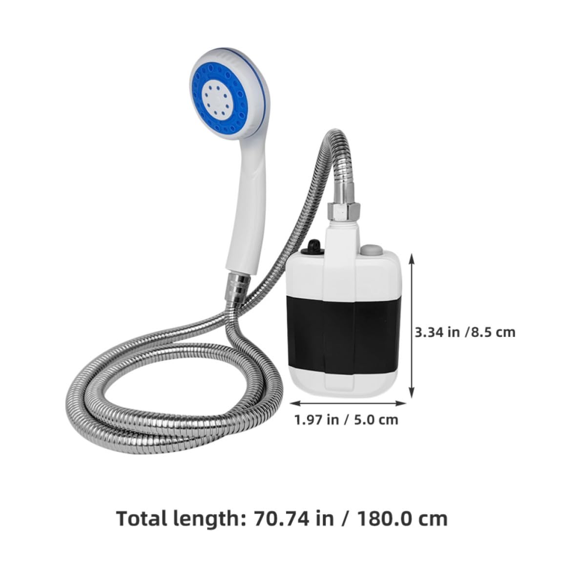 YARNOW Doccia da Campeggio Portatile USB Ricaricabile, Sprayer | Ugello Multifunzione, Design Compatto, Metallo, Uso Domestico e Indoor